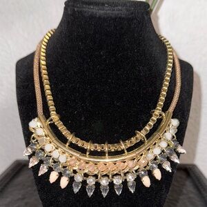 Express Gold and Silver Statement Necklace